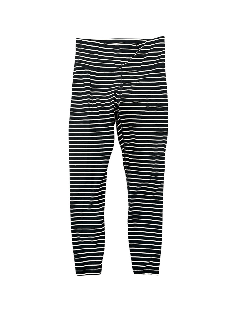 Athleta Black and White Striped Leggings